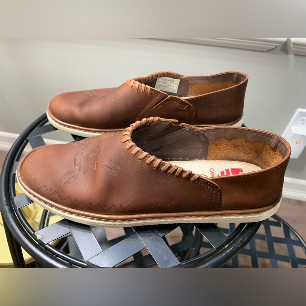 leather slip ons